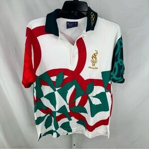 Vintage Atlanta 1996 Olympics Polo Shirt - Size M(38-40)